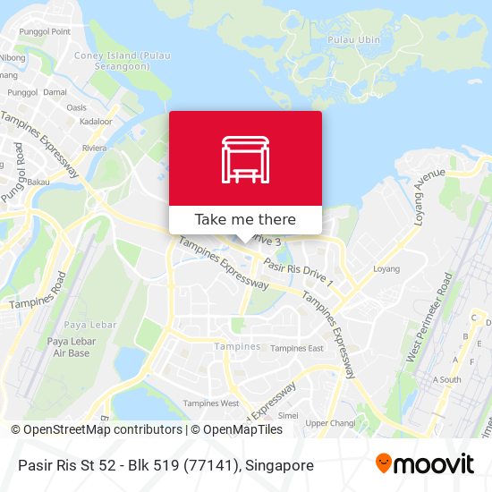 Pasir Ris St 52 - Blk 519 (77141) map