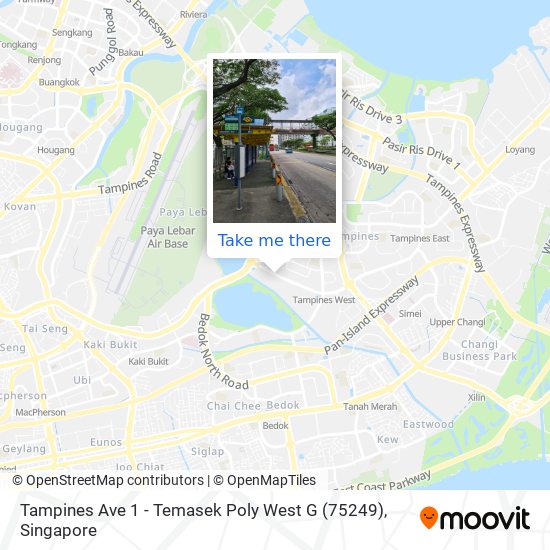 Tampines Ave 1 - Temasek Poly West G (75249) map