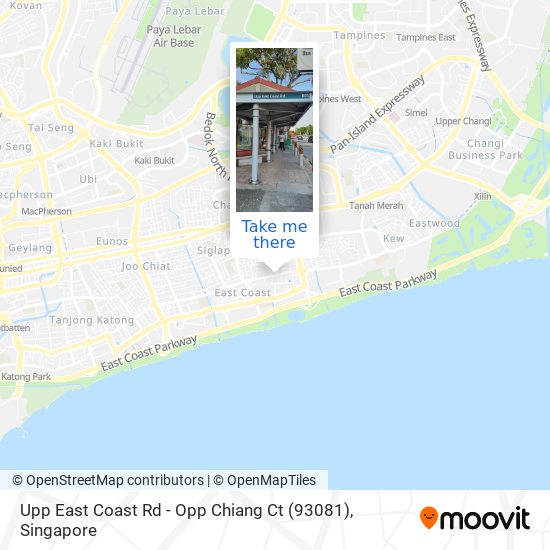 Upp East Coast Rd - Opp Chiang Ct (93081) map
