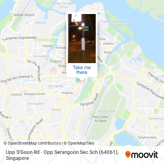 Upp S'Goon Rd - Opp Serangoon Sec Sch (64061) map