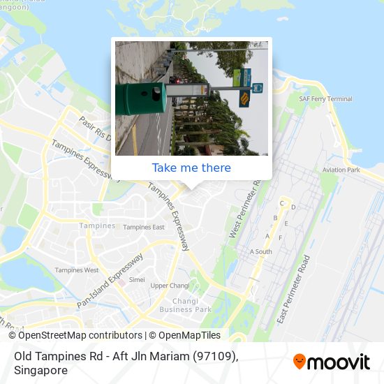 Old Tampines Rd - Aft Jln Mariam (97109)地图