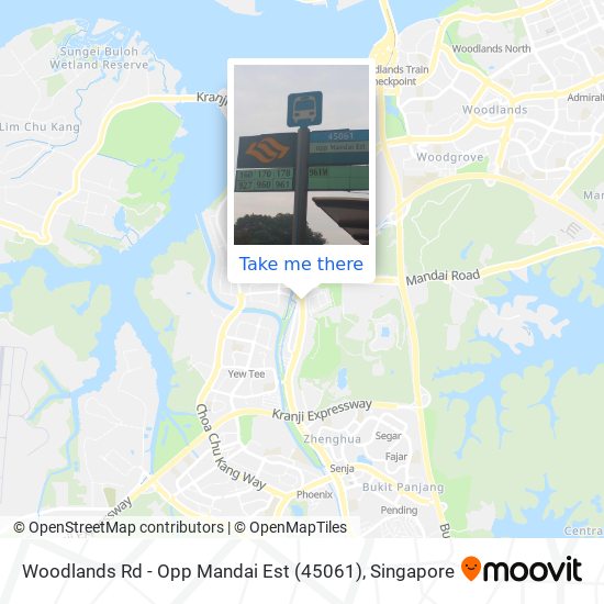 Woodlands Rd - Opp Mandai Est (45061) map