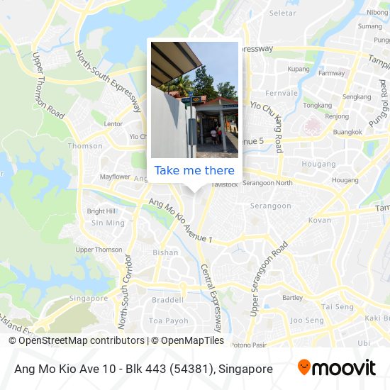 Ang Mo Kio Ave 10 - Blk 443 (54381) map