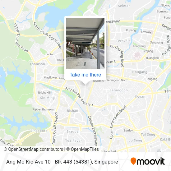 Ang Mo Kio Ave 10 - Blk 443 (54381)地图