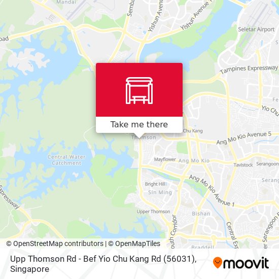 Upp Thomson Rd - Bef Yio Chu Kang Rd (56031) map