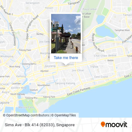 Sims Ave - Blk 414 (82033)地图
