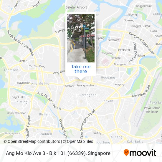 Ang Mo Kio Ave 3 - Blk 101 (66339) map