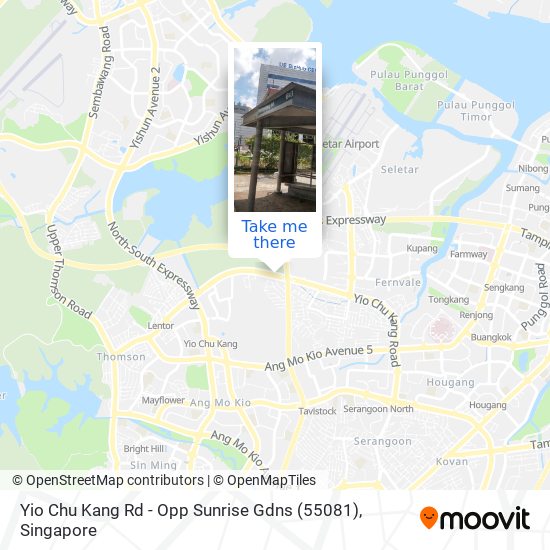 Yio Chu Kang Rd - Opp Sunrise Gdns (55081) map