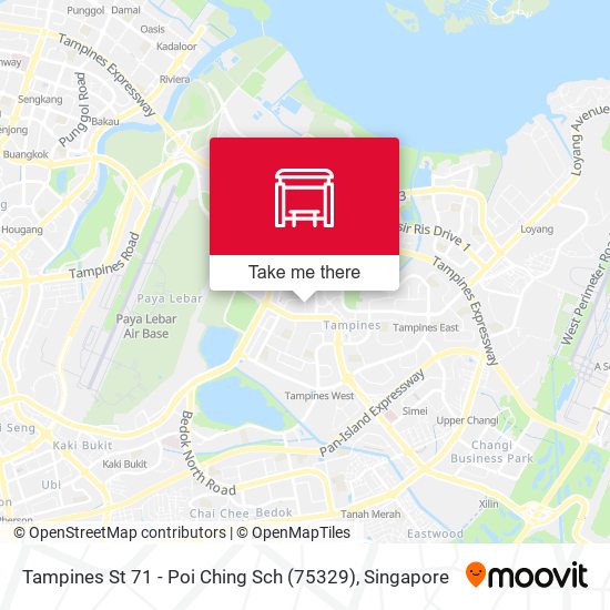 Tampines St 71 - Poi Ching Sch (75329) map