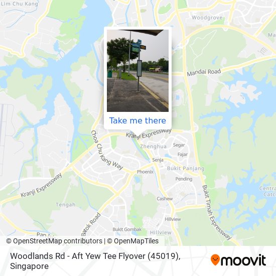 Woodlands Rd - Aft Yew Tee Flyover (45019) map