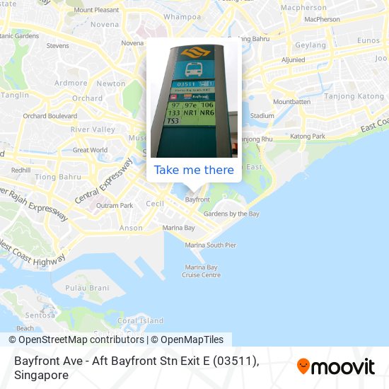 Bayfront Ave - Aft Bayfront Stn Exit E (03511) map