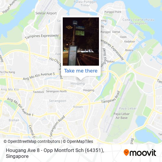 Hougang Ave 8 - Opp Montfort Sch (64351) map