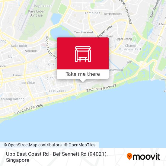 Upp East Coast Rd - Bef Sennett Rd (94021) map