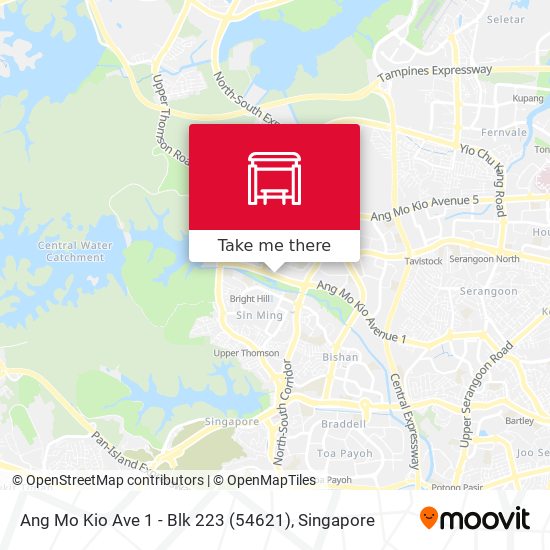 Ang Mo Kio Ave 1 - Blk 223 (54621)地图