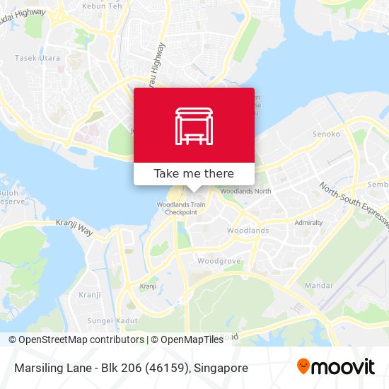 Marsiling Lane - Blk 206 (46159)地图