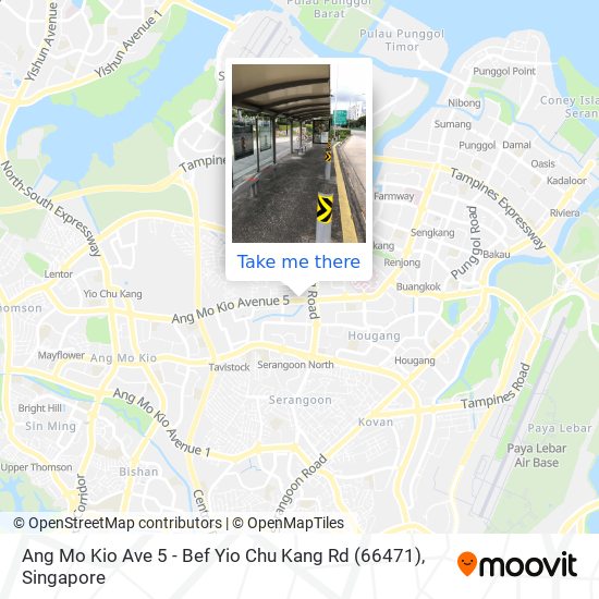 Ang Mo Kio Ave 5 - Bef Yio Chu Kang Rd (66471) map