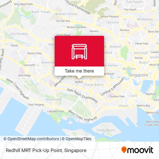 Redhill MRT Pick-Up Point map