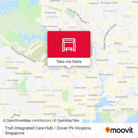 Ttsh Integrated Care Hub / Dover Pk Hospice map