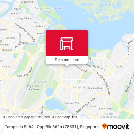 Tampines St 64 - Opp Blk 662b (75531) map