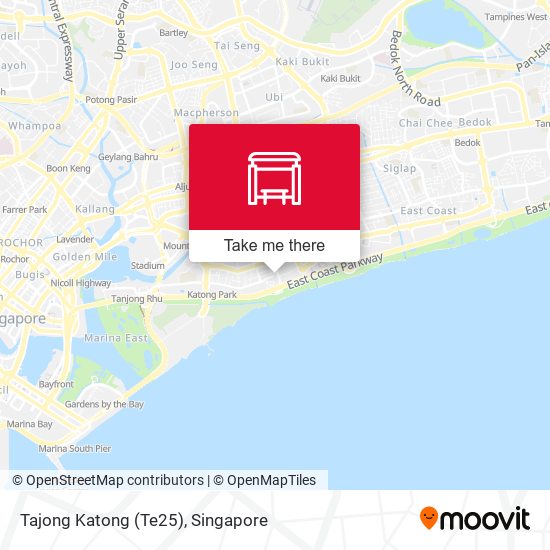 Tajong Katong (Te25) map