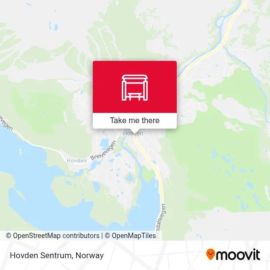 Hovden Sentrum map