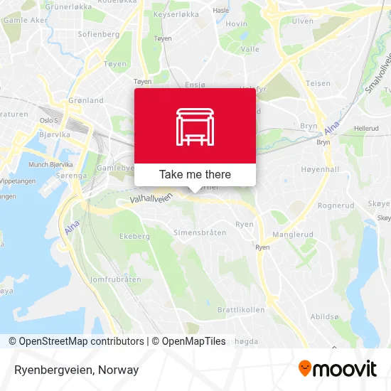 Ryenbergveien map