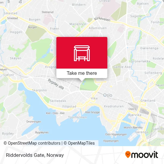Riddervolds Gate map