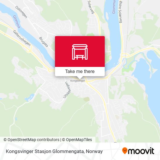 Kongsvinger Stasjon Glommengata map