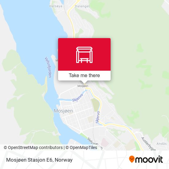 Mosjøen Stasjon E6 map