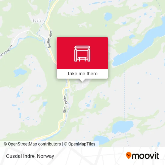 Ousdal Indre map