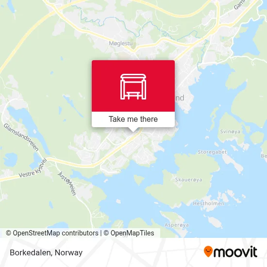 Borkedalen map
