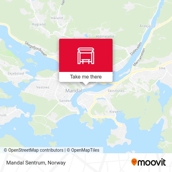 Mandal Sentrum map