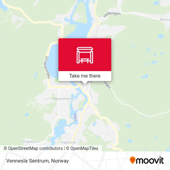 Vennesla Sentrum map