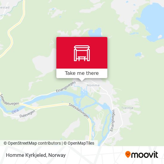 Homme Kyrkjeled map