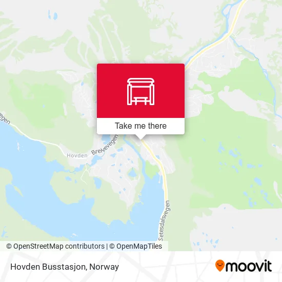 Hovden Busstasjon map