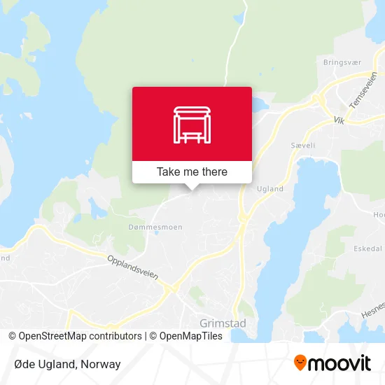 Øde Ugland map