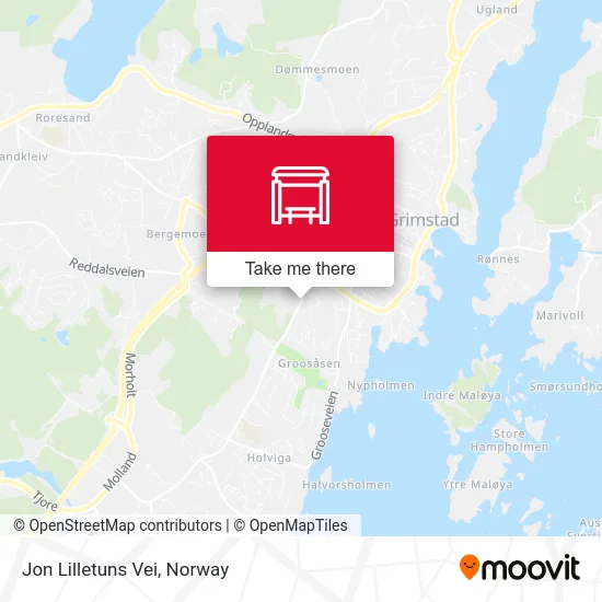 Jon Lilletuns Vei map