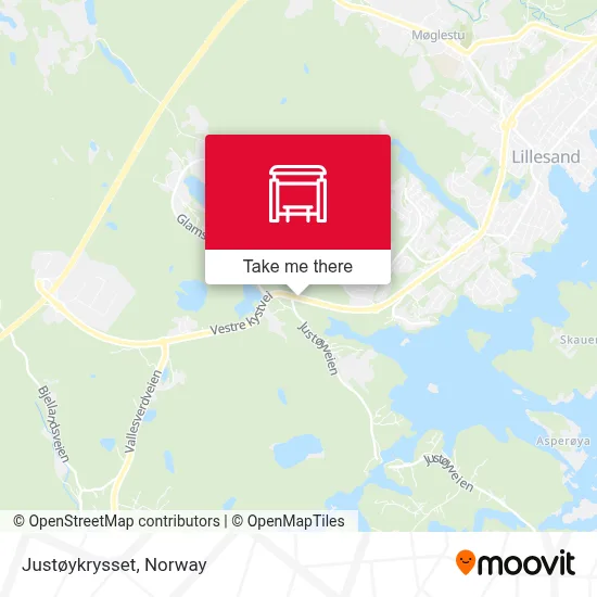 Justøykrysset map