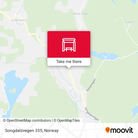 Songdalsvegen 335 map