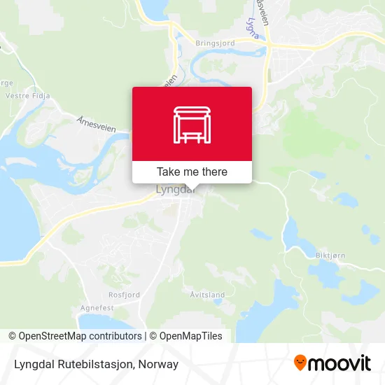 Lyngdal Rutebilstasjon map