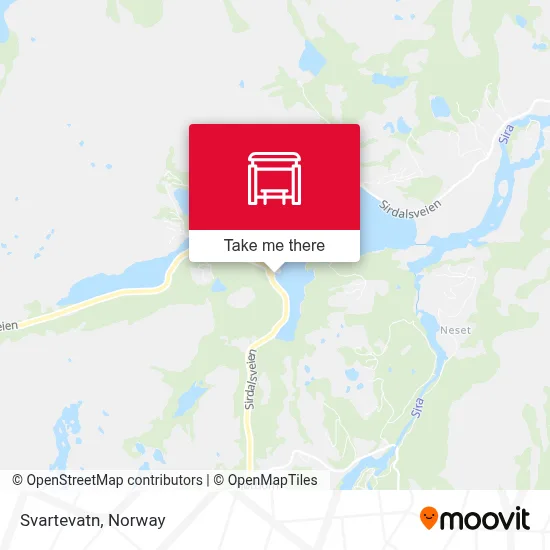 Svartevatn map