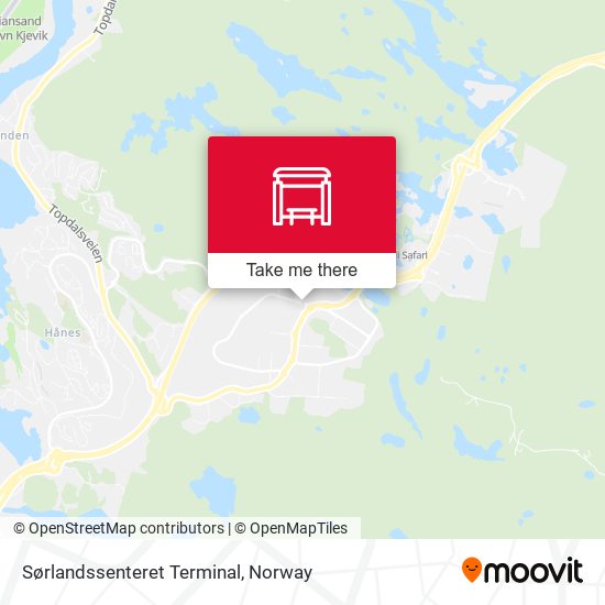 Sørlandssenteret Terminal map