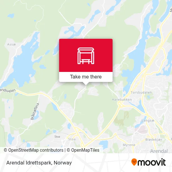 Arendal Idrettspark map