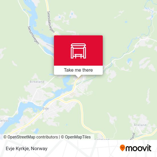 Evje Kyrkje map