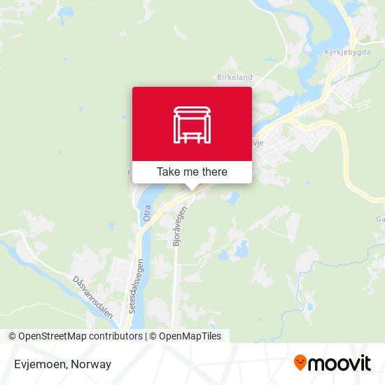 Evjemoen map