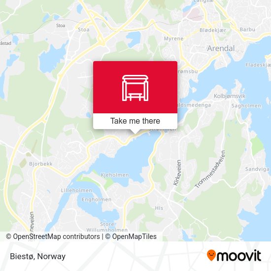 Biestø map