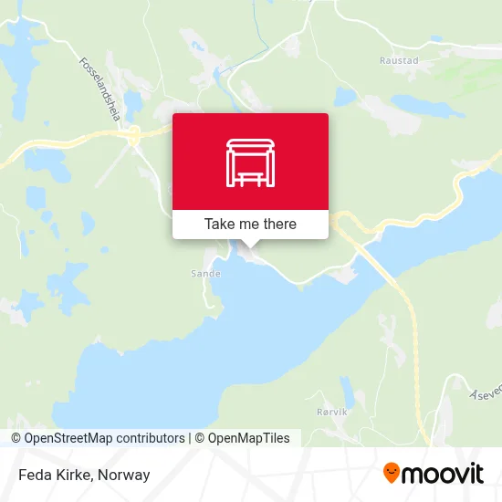 Feda Kirke map
