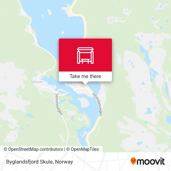 Byglandsfjord Skule map