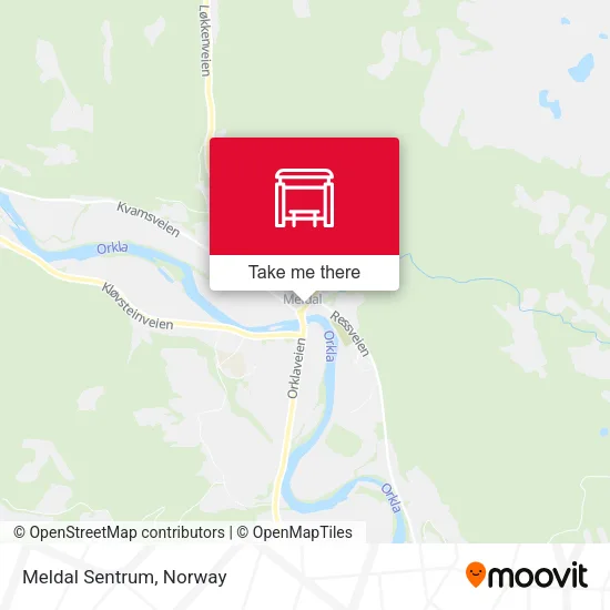 Meldal Sentrum map