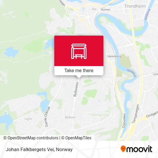 Johan Falkbergets Vei map